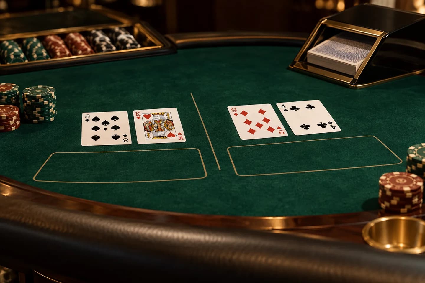 Baccarat practice table