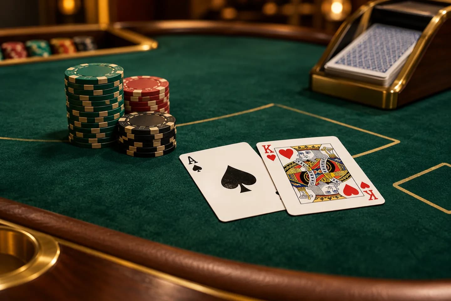 Blackjack practice table